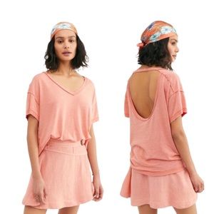 Free People all mine tee apricot size L